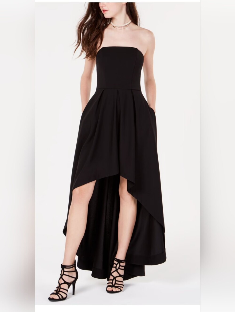Chic Fall Vintage Inspired Strapless Party Maxi Women's Chic Dress Formal XS/3